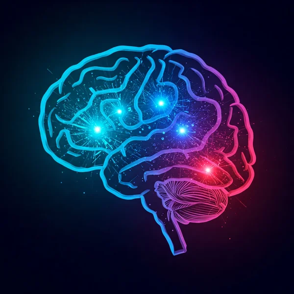Abstract art of ADHD attention and hyperfocus concept