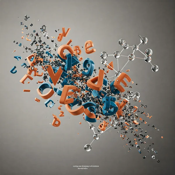 Abstract art of dyslexia language and visual thought