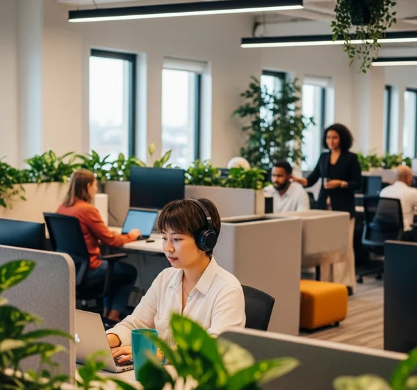 Colleagues fostering a neuroinclusive supportive workplace