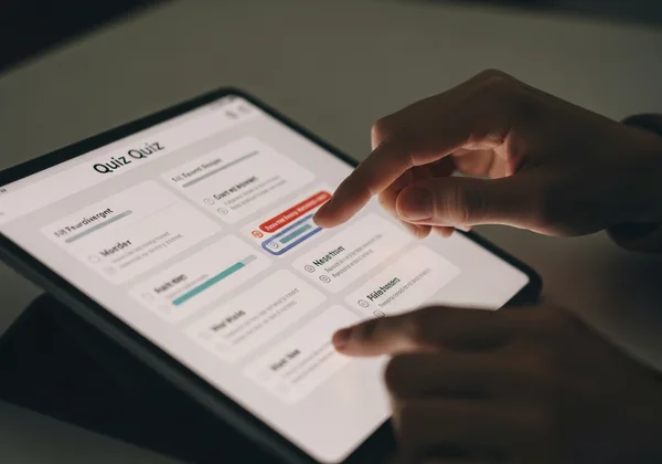 Person interacting with an online neurodivergent test