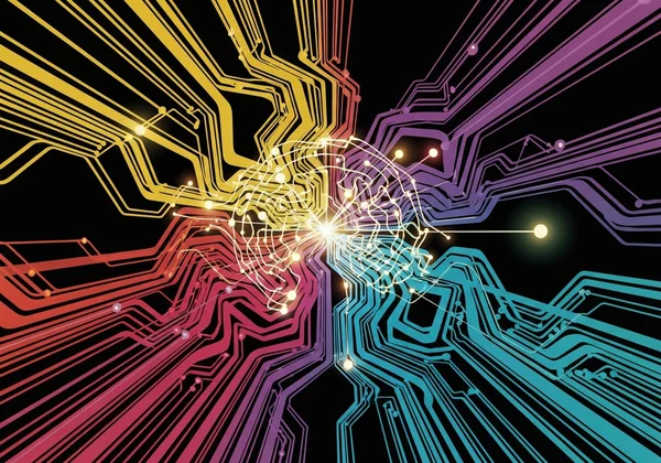 Abstract visual of interconnected creative problem-solving