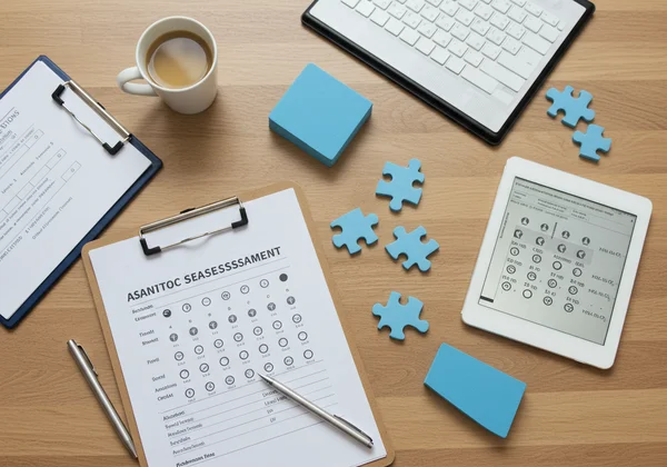 Various diagnostic tools like questionnaires, puzzles