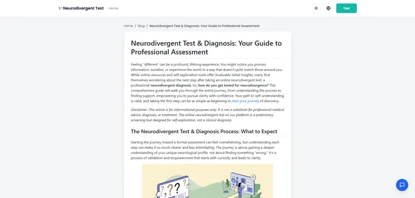 Ujian & Diagnosis Neurodivergen: Panduan Anda untuk Penilaian Profesional