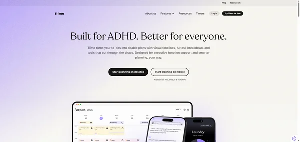 Tiimo: Perancang Visual untuk ADHD
