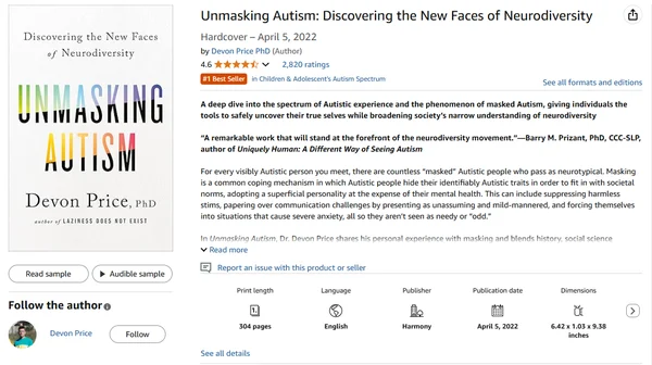 Unmasking Autism oleh Devon Price